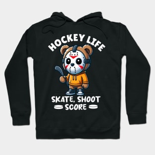 Cute Bear Hockey Life Kawaii Hoodie